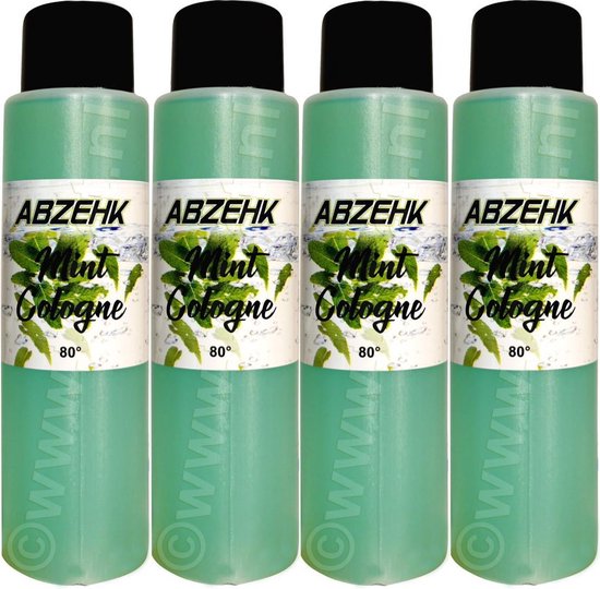 Abzehk Cologne Mint, inhoud 250ml + navulbare spray met trechter (beide Aluminium) - afbeelding 5