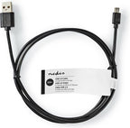 Nedis USB-Kabel - USB 2.0 - USB-A Male - USB Micro-B Male - 4.5 W - 480 Mbps - Vernikkeld - 3.00 m - Rond - PVC - Zwart - Label - afbeelding 3