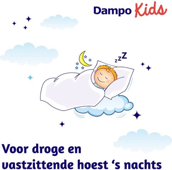 Dampo Kids Nacht Kindersiroop Alle Hoest + Vrije luchtwegen - Voor droge en vastzittende hoest 's nachts bij kinderen - Verlichting en verzachting bij het hoesten - Vanaf 1 jaar - Medisch hulpmiddel - 100 ml - afbeelding 9