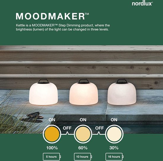 Nordlux Kettle To Go 36-batterijlamp-zwart/wit - afbeelding 3