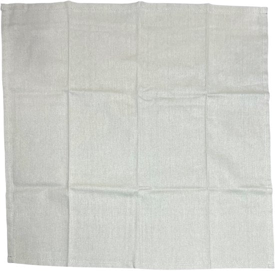 12 x Theedoek 50 cm x 50 cm Grijsgroen 100 % Katoen - afbeelding 2