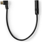 Nedis Kabel voor Auto-Antenne - IEC (Coax) Male - Auto-Antenne-Aansluiting - Vernikkeld - 0.30 m - Rond - PVC - Zwart - Polybag - afbeelding 2