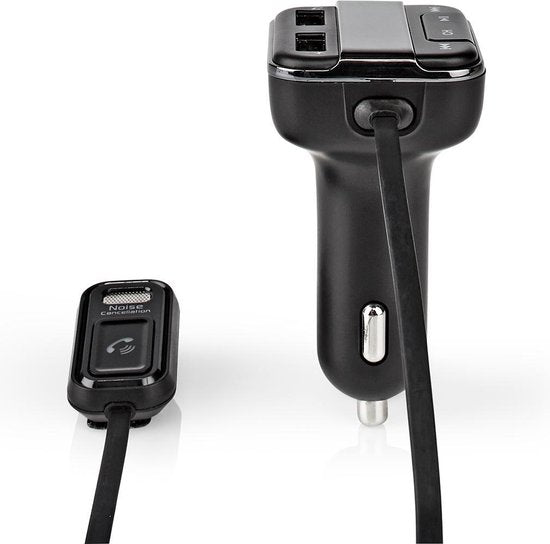 Nedis FM-Audiotransmitter voor Auto - Gefixeerd - Handsfree bellen - 0.8 " - LED-Scherm - Bluetooth - 5.0 V DC / 1.0 A / 5.0 V DC / 2.4 A - Google Assistant / Siri - Grijs / Zwart - afbeelding 8