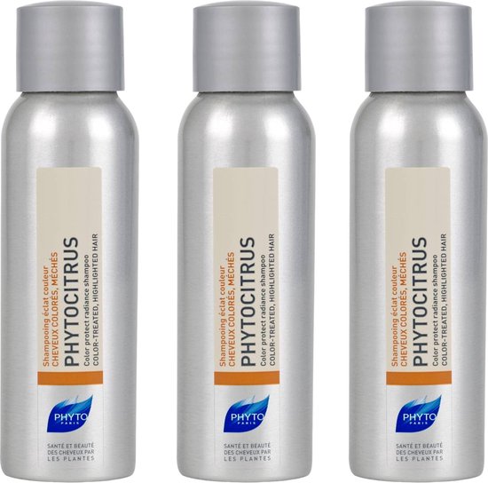 Phyto Paris Phytocitrus Color protect radiance shampoo Color-Treated, Highlighted Hair 50ml x 3 - afbeelding 1