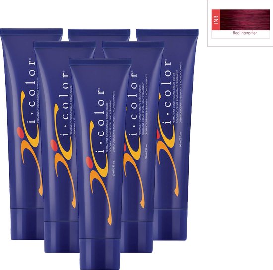 ISO i color Permanent Conditioning Crème Color 60ml Red Intensifier x 6 tubes - afbeelding 1