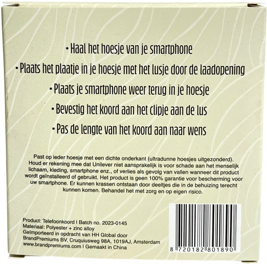 Telefoonkoord 3 stuks in 3 verschillende kleuren, lengte is aanpasbaar naar wens. - afbeelding 3