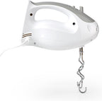 Nedis Handmixer - 200 W - 5-Snelheden - Turbo-functie - 2 Deeghaken / 2 Kloppers - Grijs / Wit - afbeelding 8