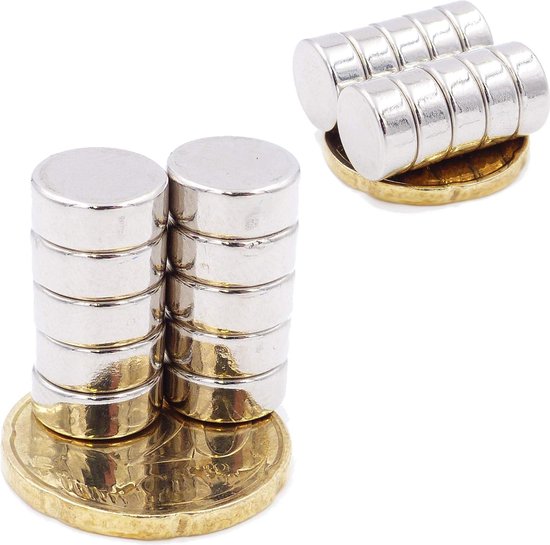 25 Mini Disc Magneten 10x4mm N52 sterk Neodymium Power Magneet - Model Making Foto Whiteboard Koelkast Crafting - klein rond extra sterk - afbeelding 3