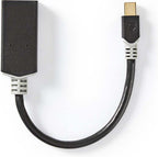 Nedis Mini DisplayPort-Kabel - DisplayPort 1.4 - Mini-DisplayPort Male - HDMI Output - 48 Gbps - Verguld - 0.20 m - Rond - PVC - Antraciet - Window Box - afbeelding 3