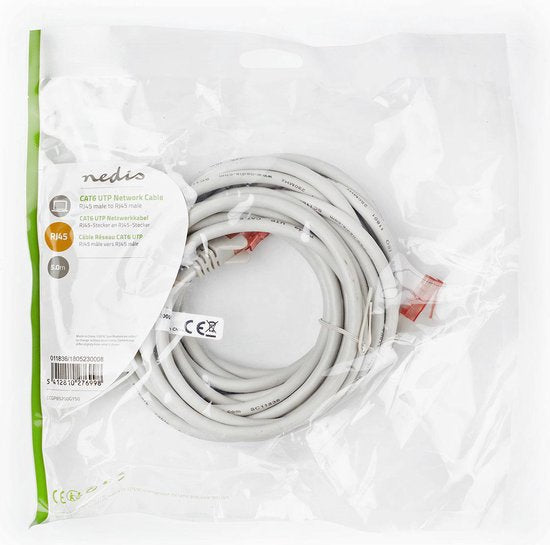 Nedis CAT6 Netwerkkabel - RJ45 Male - RJ45 Male - U/UTP - m - Rond - PVC - Label - afbeelding 4