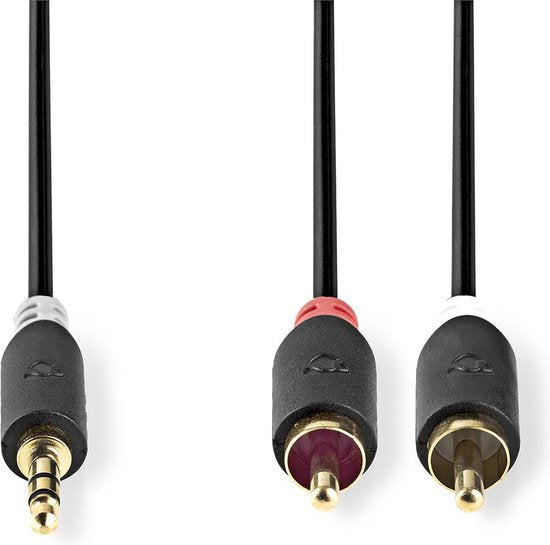 Nedis 3,5mm Jack - Tulp stereo audio kabel - zwart - meter - afbeelding 50