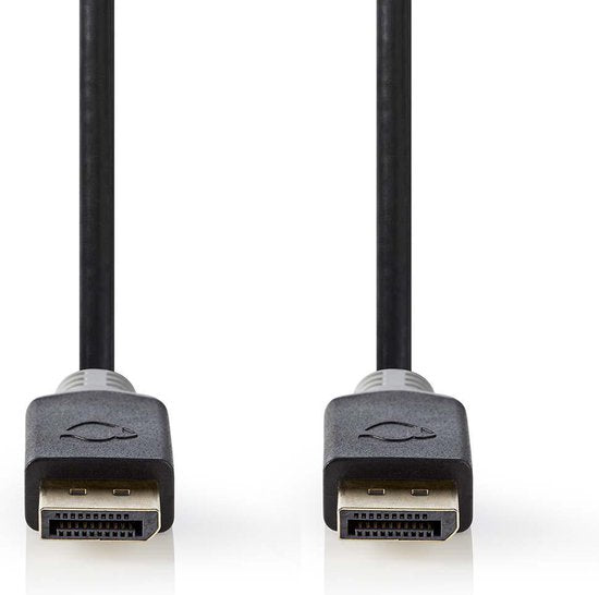Nedis DisplayPort-Kabel - DisplayPort Male - DisplayPort Male - 4K@60Hz - Verguld - 2.00 m - Rond - PVC - Antraciet / Grijs - Doos - afbeelding 1