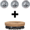 Captain Fawcett Private Stock Moustache Wax 15ml x 3 + Wild Boar Bristle Moustache Brush CF. 957 - afbeelding 1