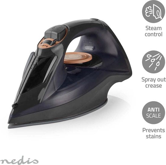 Nedis Stoomstrijkijzer - 2200 W - 25 g/m - Stoomstoot - Keramiek - 0.26 l - afbeelding 6