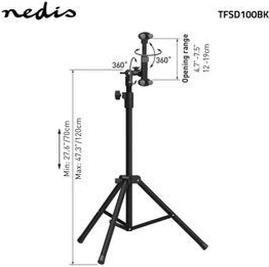 Nedis Tablethouder - 4 - 12 " - Draai- en Kantelbaar - Toepassing: Universeel - afbeelding 14