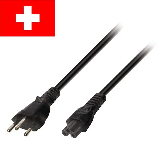Nedis Stroomkabel - CH Type 12 - IEC-320-C5 - Recht - Recht - Vernikkeld - 2.00 m - Rond - PVC - Zwart - Envelop - afbeelding 7