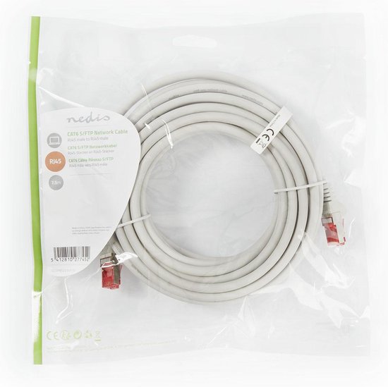 Nedis CAT6 Netwerkkabel - RJ45 Male - RJ45 Male - S/FTP - m - Rond - LSZH - afbeelding 110