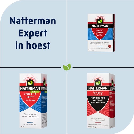 Natterman Droge Hoest & Keelpijn 2-in-1 Siroop - Verlicht droge en kriebelhoest - Verzacht de keelpijn - Hoestdrank - Medisch hulpmiddel - 150 ml - afbeelding 5