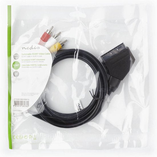 Nedis Scart - Composiet 3RCA kabel - 2 meter - afbeelding 3