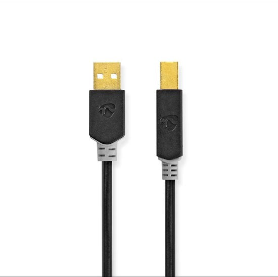 Nedis - USB 2.0 - Male - Male - m - Antraciet - afbeelding 10