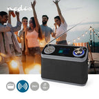 Nedis DAB+ Radio - Tafelmodel - DAB+ / FM - 2.40 " - Kleurenscherm - Batterij Gevoed / Netvoeding - Digitaal - 24 W - Bluetooth - Koptelefoonoutput - Wekkerfunctie - Slaaptimer - IP20 - Handvat - Zwart - afbeelding 10