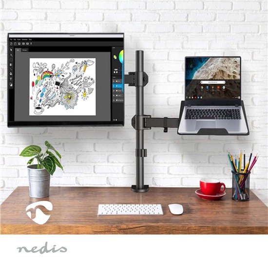 Nedis Monitorbeugel voor Bureaus - Notebook - 1 Scherm - 15 - 32 " - 75x75 / 100x100 - Interactief - afbeelding 5