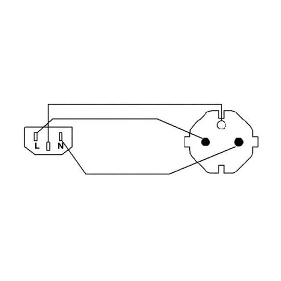 Nedis Stroomkabel - Type F (CEE 7/7) Male - IEC-320-C13 - Gehoekt - Recht - Vernikkeld - 2.00 m - Rond - PVC - Zwart - Label - afbeelding 9