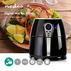 Nedis Heteluchtfriteuse - 3 l - Tijdschakelaar: 60 min - Digitaal - Zwart - afbeelding 2