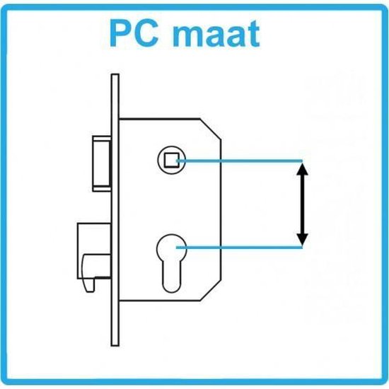 Nemef vrij bezetslot - WC72/8mm - Doornmaat 60mm - 644/4 - Draairichting 2 - afbeelding 7