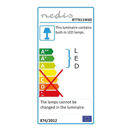 Nedis LED-TL armatuur - 600 mm - 1050 lm - 4000 K - 11 W - IP65 - afbeelding 8