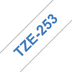 Labeltape Brother P-touch TZE-253 24mm blauw op wit | 1 stuk - afbeelding 2
