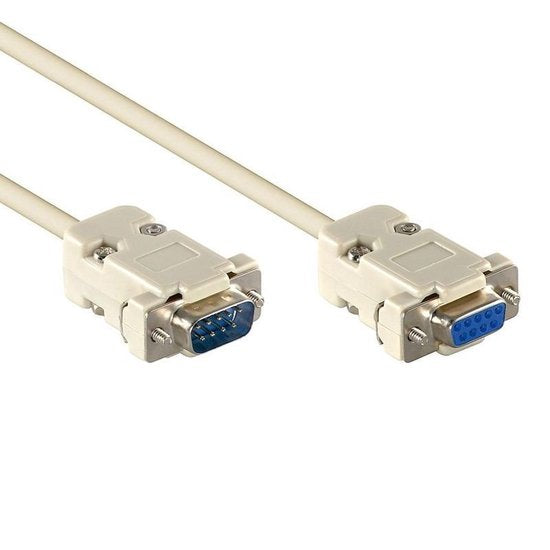 Seriële Kabel - D-SUB 9-Pins Male - D-SUB 9-Pins Female - Vernikkeld - 2.00 m - Rond - PVC - Ivoor - Envelop - afbeelding 11