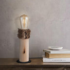 Home Sweet Home - Landelijke tafellamp Furdy - 12/12/25cm - bedlampje - geschikt voor E27 LED lichtbron - gemaakt van Hout - afbeelding 3