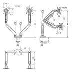 Nedis Monitorbeugel voor Bureaus - Gasveer - 15 - 32 " - 75x75 / 100x100 - Draai- en Kantelbaar - afbeelding 23