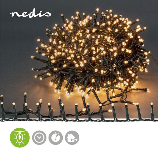 Nedis Kerstverlichting - Compacte cluster - 560 LED's - Warm Wit - 11.2 m - Licht effecten: 7 - Binnen & Buiten - Netvoeding - afbeelding 10