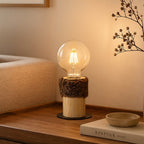 Home Sweet Home - Landelijke tafellamp Furdy - 10/10/11,5cm - bedlampje - geschikt voor E27 LED lichtbron - gemaakt van Bamboe - afbeelding 6