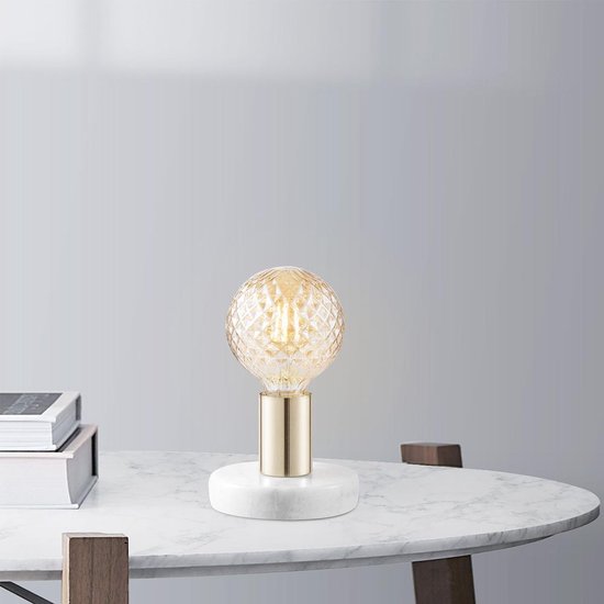 Home Sweet Home - Moderne tafellamp Sten - Brons - 10/10/9cm - bedlampje - voor E27 lichtbron - gemaakt van Marmer en metaal - afbeelding 4