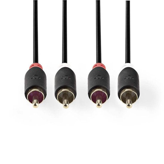 Nedis Stereo-Audiokabel - 2x RCA Male - 2x RCA Male - m - Rond - Doos - afbeelding 18