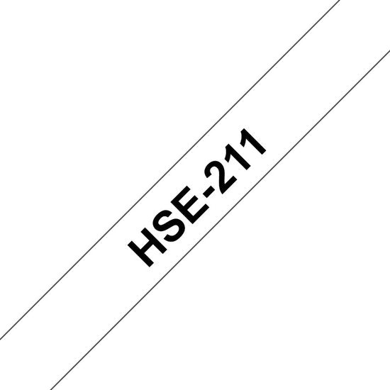 Labeltape krimpkous Brother Hse HSe-211 Tapekleur: Wit Tekstkleur:Zwart 5.8 mm 1.5 m - afbeelding 9