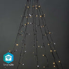 Nedis SmartLife-kerstverlichting - Boom - Wi-Fi - Warm tot Koel Wit - 200 LED's - 20.0 m - 10 x 2 m - Android / IOS - afbeelding 4