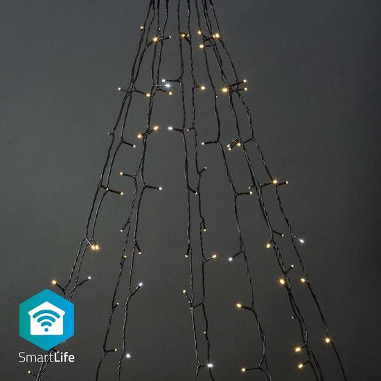 Nedis SmartLife-kerstverlichting - Boom - Wi-Fi - Warm tot Koel Wit - 200 LED's - 20.0 m - 10 x 2 m - Android / IOS - afbeelding 4