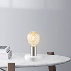 Home Sweet Home - Moderne tafellamp Sten - Geborsteld staal - 10/10/9cm - bedlampje - geschikt voor E27 LED lichtbron - gemaakt van Marmer en metaal - afbeelding 3