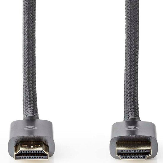 Nedis High Speed ​​HDMI-Kabel met Ethernet - HDMI Connector - HDMI Connector - 4K@60Hz - ARC - 18 Gbps - 1.00 m - Rond - Katoen - Gun Metal Grijs - Cover Window Box - afbeelding 20