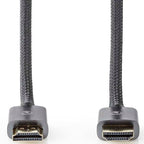 Nedis High Speed ​​HDMI-Kabel met Ethernet - HDMI Connector - HDMI Connector - 4K@60Hz - ARC - 18 Gbps - 1.00 m - Rond - Katoen - Gun Metal Grijs - Cover Window Box - afbeelding 20