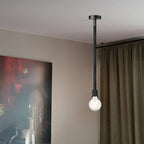 Home Sweet Home - Landelijke Hanglamp Leonardo - hanglamp gemaakt van Katoen - Zwart - 10/10/115cm - Pendellamp geschikt voor woonkamer, slaapkamer - afbeelding 3