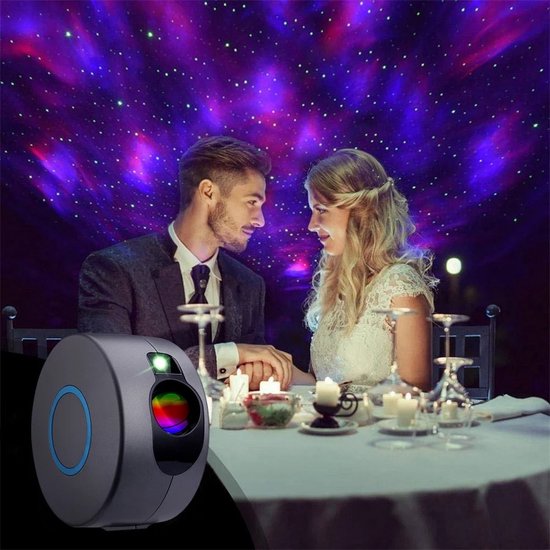 Sterrenhemel Plafond - Nachtlampje - Projector Lamp - Star Light Projector - Galaxy Plafond - Night Light - Heelal Projector - Aurora Projector - Starry LED Projector - Mood Lamp - Sterrenprojector Baby - Slaaphulp - Zwart - afbeelding 3