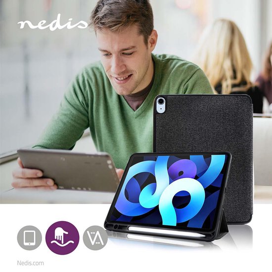 Nedis Tablet Folio Case - iPad Air 10.9" 2020 - Auto-wake-functie - Grijs / Zwart - Polycarbonate / TPU - afbeelding 3