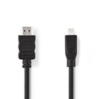Nedis High Speed ​​HDMI-Kabel met Ethernet - HDMI Connector - HDMI Micro-Connector - 4K@30Hz - 10.2 Gbps - 2.00 m - Rond - PVC - Zwart - Doos - afbeelding 5