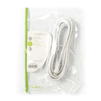 Nedis Satelliet- en Antennekabel - F-Male - IEC (Coax) Male - Vernikkeld - 30 dB - 75 Ohm - Dubbel Afgeschermd - 3.00 m - Rond - PVC - Wit - Envelop - afbeelding 3