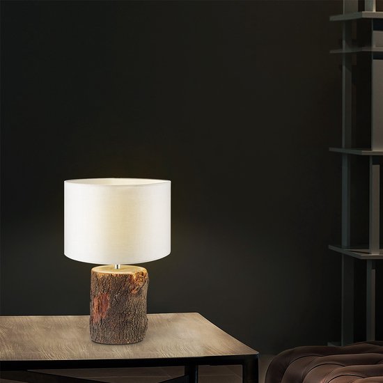 Home Sweet Home - Landelijke tafellamp voet Treetrunk voor lampenkap - 13.5/13.5/26cm - gemaakt van Hout - geschikt voor E27 LED lichtbron - voor lampenkap met doorsnede max.35cm - afbeelding 3